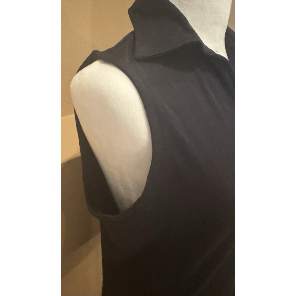 Women's Bling It On by Titania Golf Black Sleeveless Golf Polo Size M - Picture 2 of 7